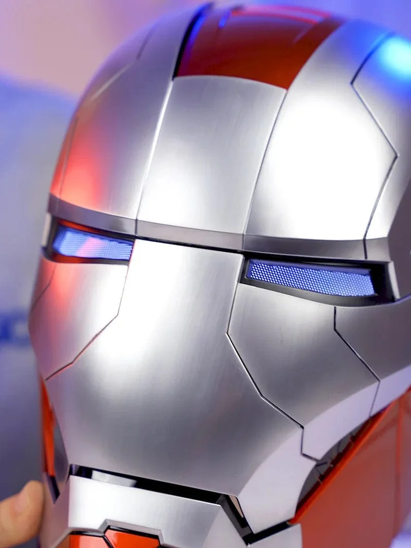 Neu AutoKing 1:1 Mk5 Iron Man Helm Cosplay Sprachsteuerung Augen mit Licht Modell Spielzeug für Erwachsene Elektrisches tragbares Weihnachtsgeschenk