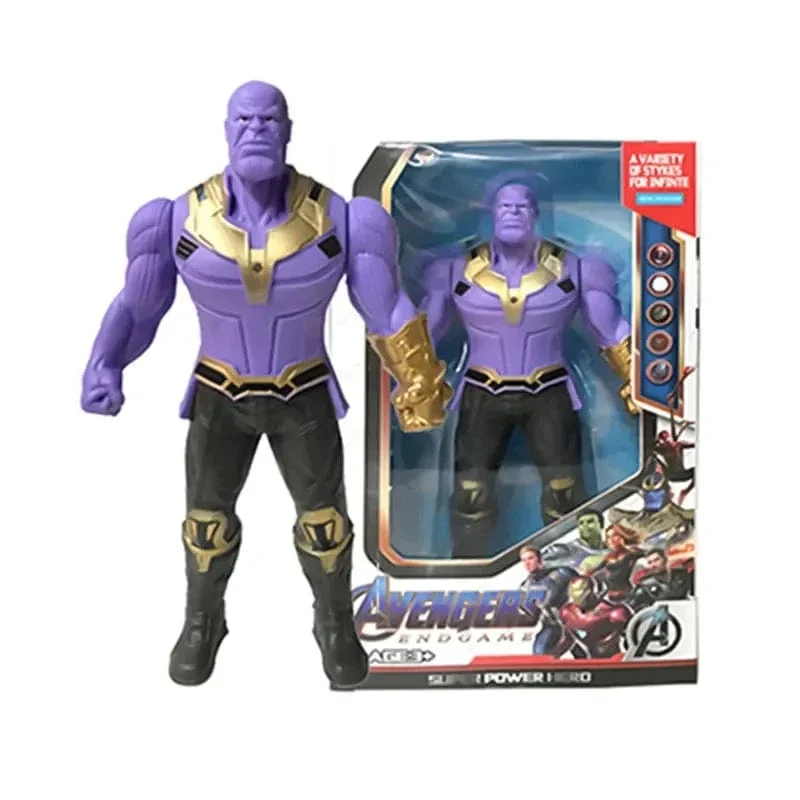 2024 Marvel Spiderman Hulk Ironman Anime Actionfigur Spielzeug Weihnachtsgeschenk PVC Bewegliche Gelenke Leuchtende Puppensammlung Modellspielzeug