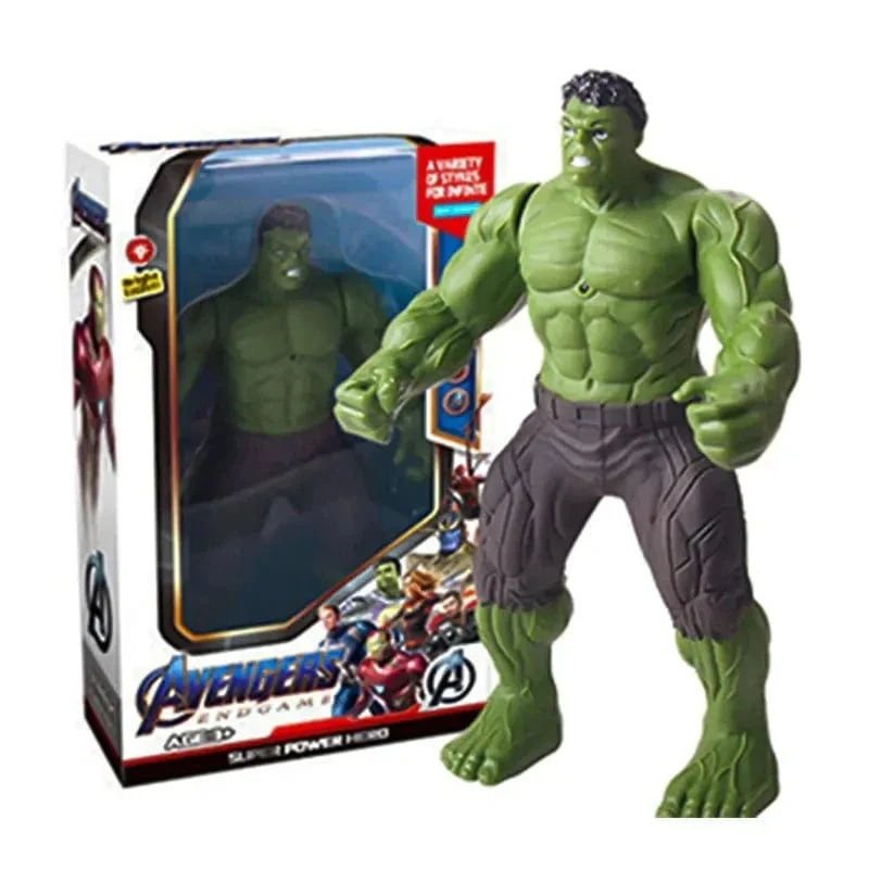 2024 Marvel Spiderman Hulk Ironman Anime Actionfigur Spielzeug Weihnachtsgeschenk PVC Bewegliche Gelenke Leuchtende Puppensammlung Modellspielzeug