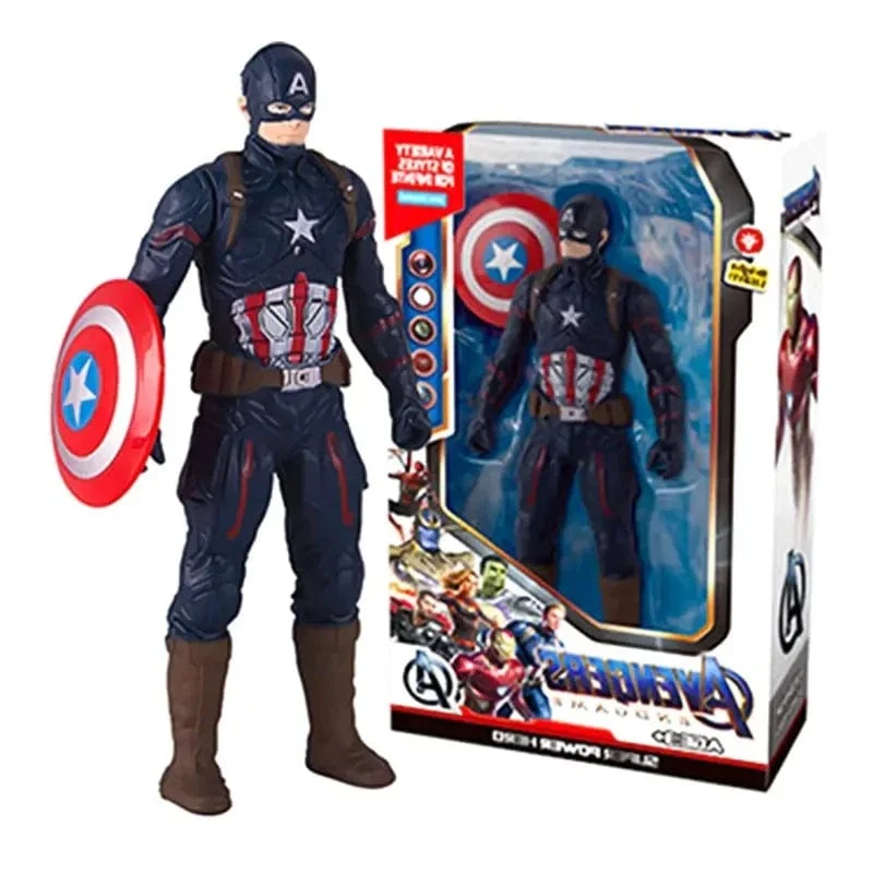 2024 Marvel Spiderman Hulk Ironman Anime Actionfigur Spielzeug Weihnachtsgeschenk PVC Bewegliche Gelenke Leuchtende Puppensammlung Modellspielzeug