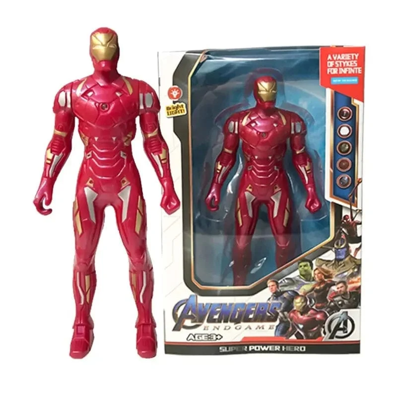2024 Marvel Spiderman Hulk Ironman Anime Actionfigur Spielzeug Weihnachtsgeschenk PVC Bewegliche Gelenke Leuchtende Puppensammlung Modellspielzeug