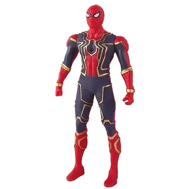 2024 Marvel Spiderman Hulk Ironman Anime Actionfigur Spielzeug Weihnachtsgeschenk PVC Bewegliche Gelenke Leuchtende Puppensammlung Modellspielzeug