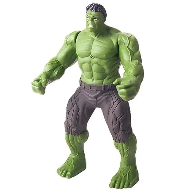 2024 Marvel Spiderman Hulk Ironman Anime Actionfigur Spielzeug Weihnachtsgeschenk PVC Bewegliche Gelenke Leuchtende Puppensammlung Modellspielzeug