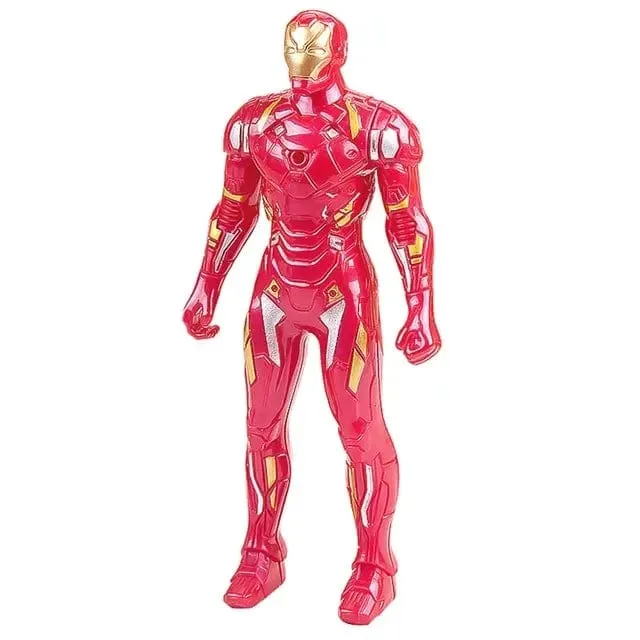 2024 Marvel Spiderman Hulk Ironman Anime Actionfigur Spielzeug Weihnachtsgeschenk PVC Bewegliche Gelenke Leuchtende Puppensammlung Modellspielzeug