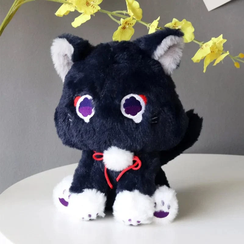 22cm Anime Scaramouche Katze süße Plüschpuppe Genshin Impact Wanderer Pet Cosplay gefülltes Kissen Spielzeug Geburtstagsgeschenk