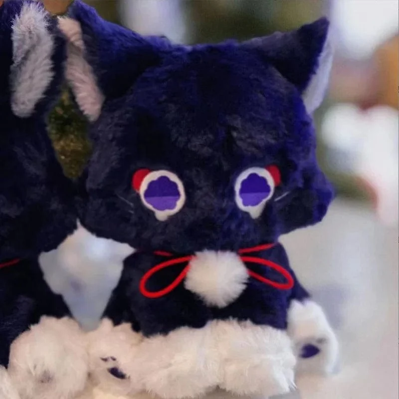 22cm Anime Scaramouche Katze süße Plüschpuppe Genshin Impact Wanderer Pet Cosplay gefülltes Kissen Spielzeug Geburtstagsgeschenk