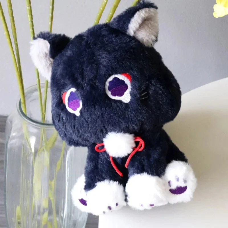 22cm Anime Scaramouche Katze süße Plüschpuppe Genshin Impact Wanderer Pet Cosplay gefülltes Kissen Spielzeug Geburtstagsgeschenk