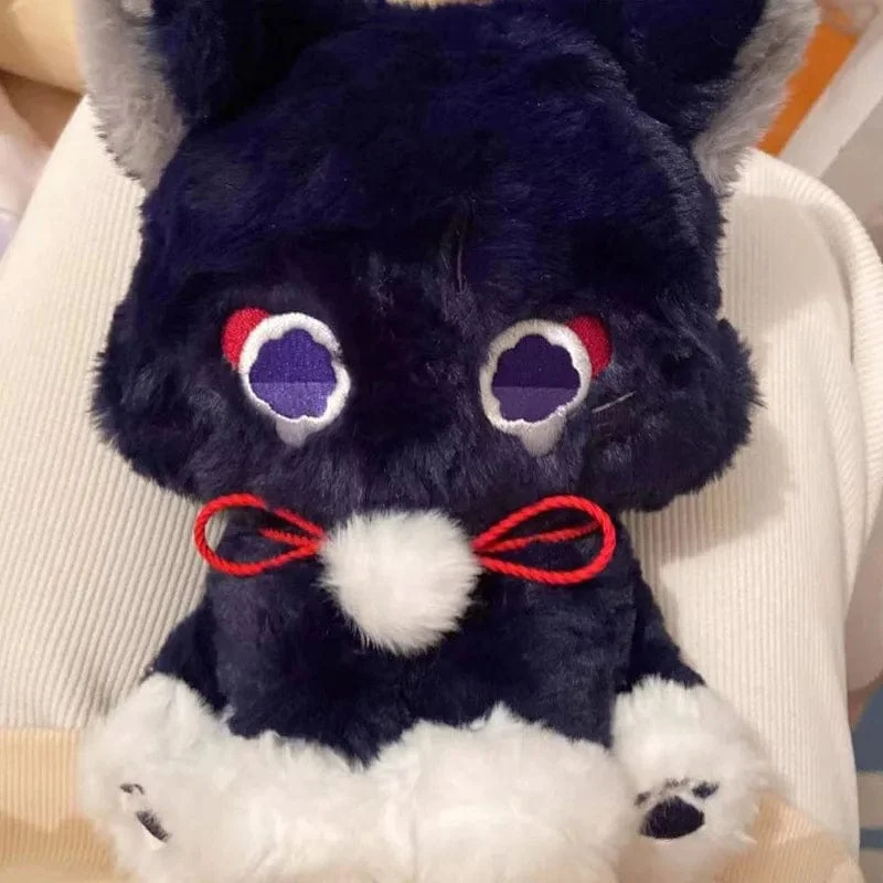 22cm Anime Scaramouche Katze süße Plüschpuppe Genshin Impact Wanderer Pet Cosplay gefülltes Kissen Spielzeug Geburtstagsgeschenk