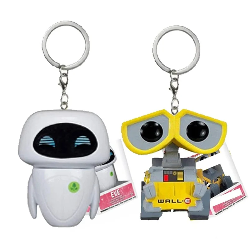 Heißer Keychain Wall-E Roboter Wall E & EVE PVC Action Figure Sammlung Modell Spielzeug Anhänger Vinyl Figur Sammlung Modell Spielzeug Geschenke